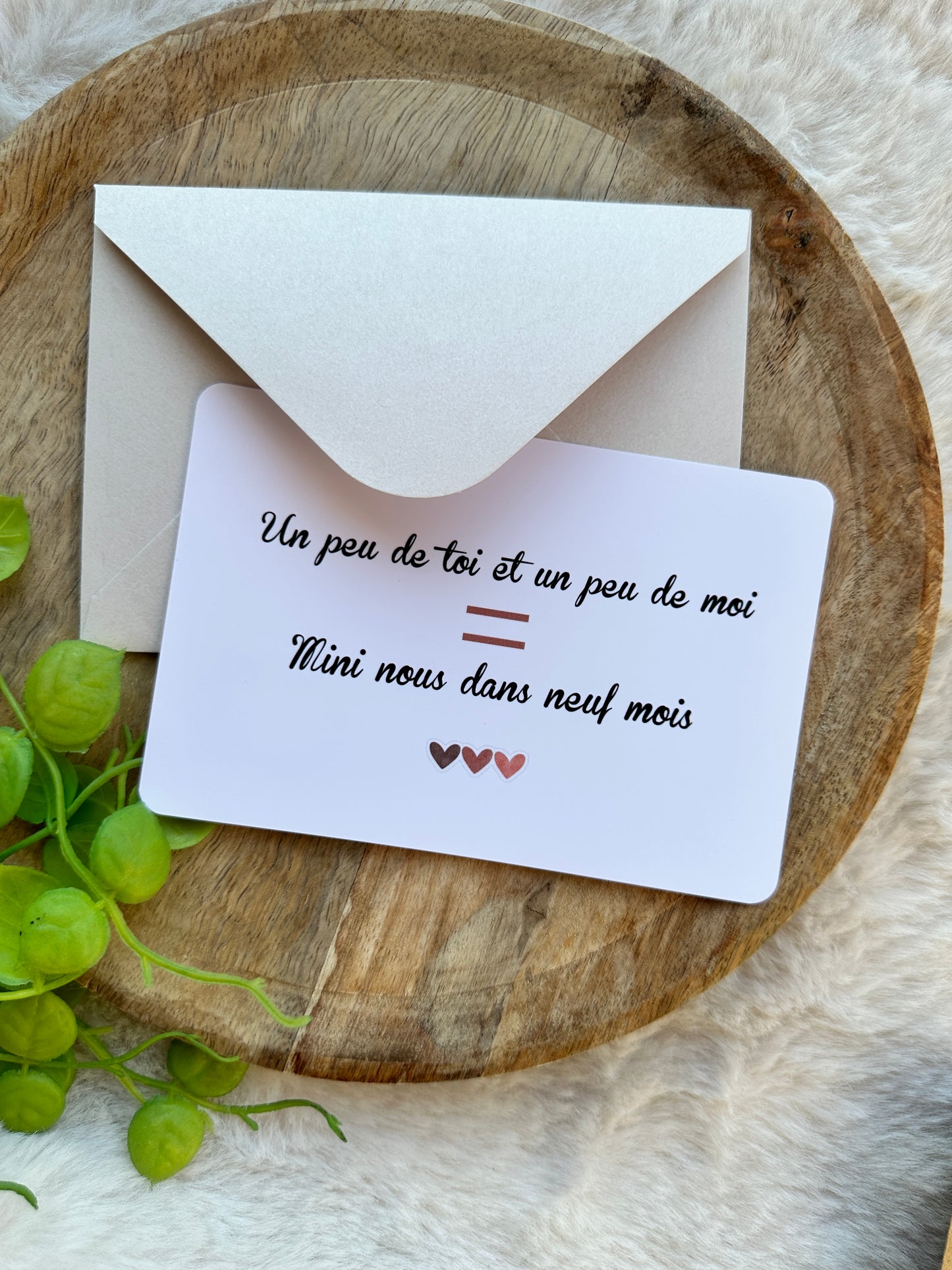 Carte annonce de grossesse futur papa, un peu de toi et un peu de moi