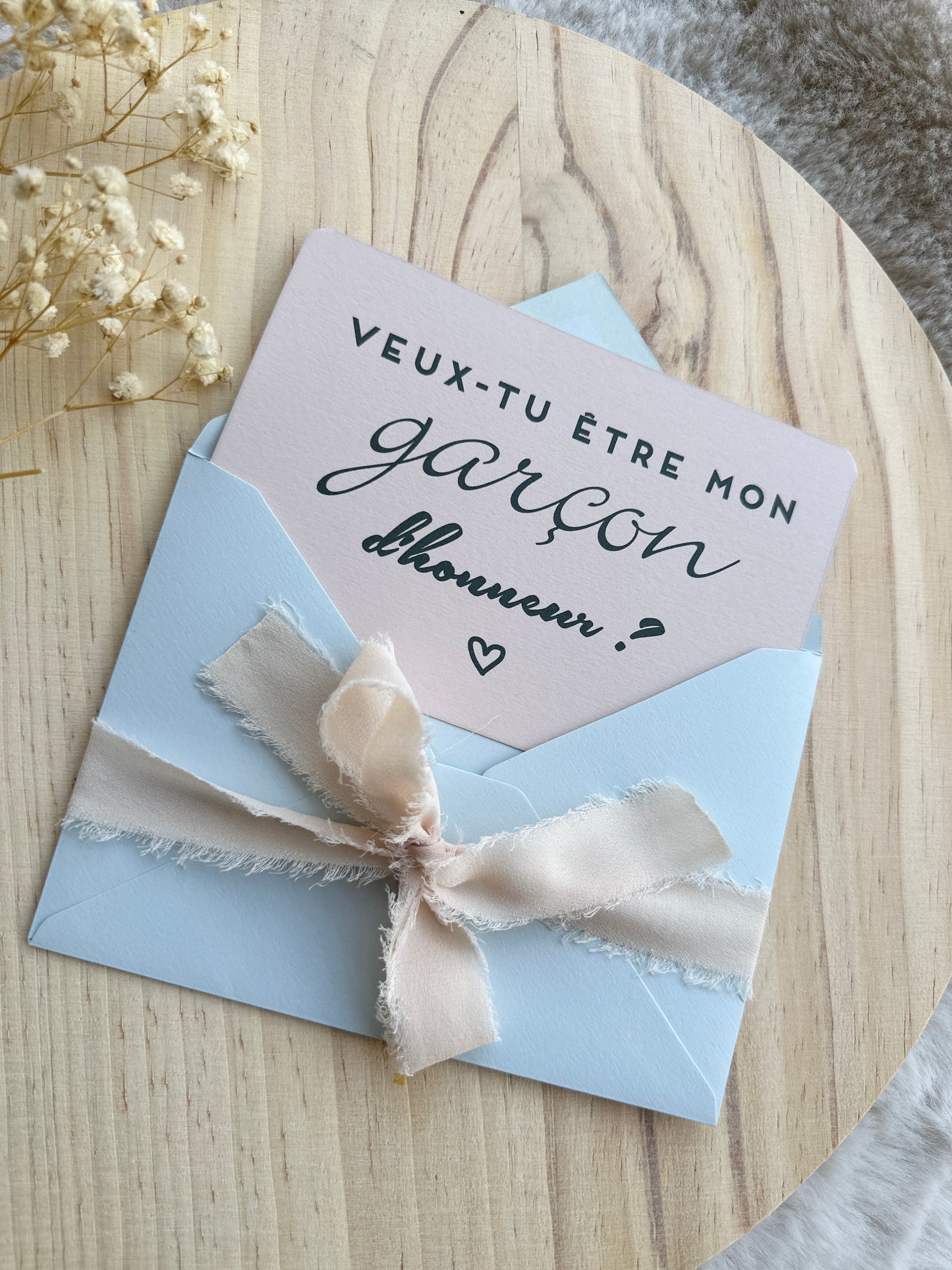 Carte demande de témoin de mariage garçon d'honneur, demoiselle d'honneur