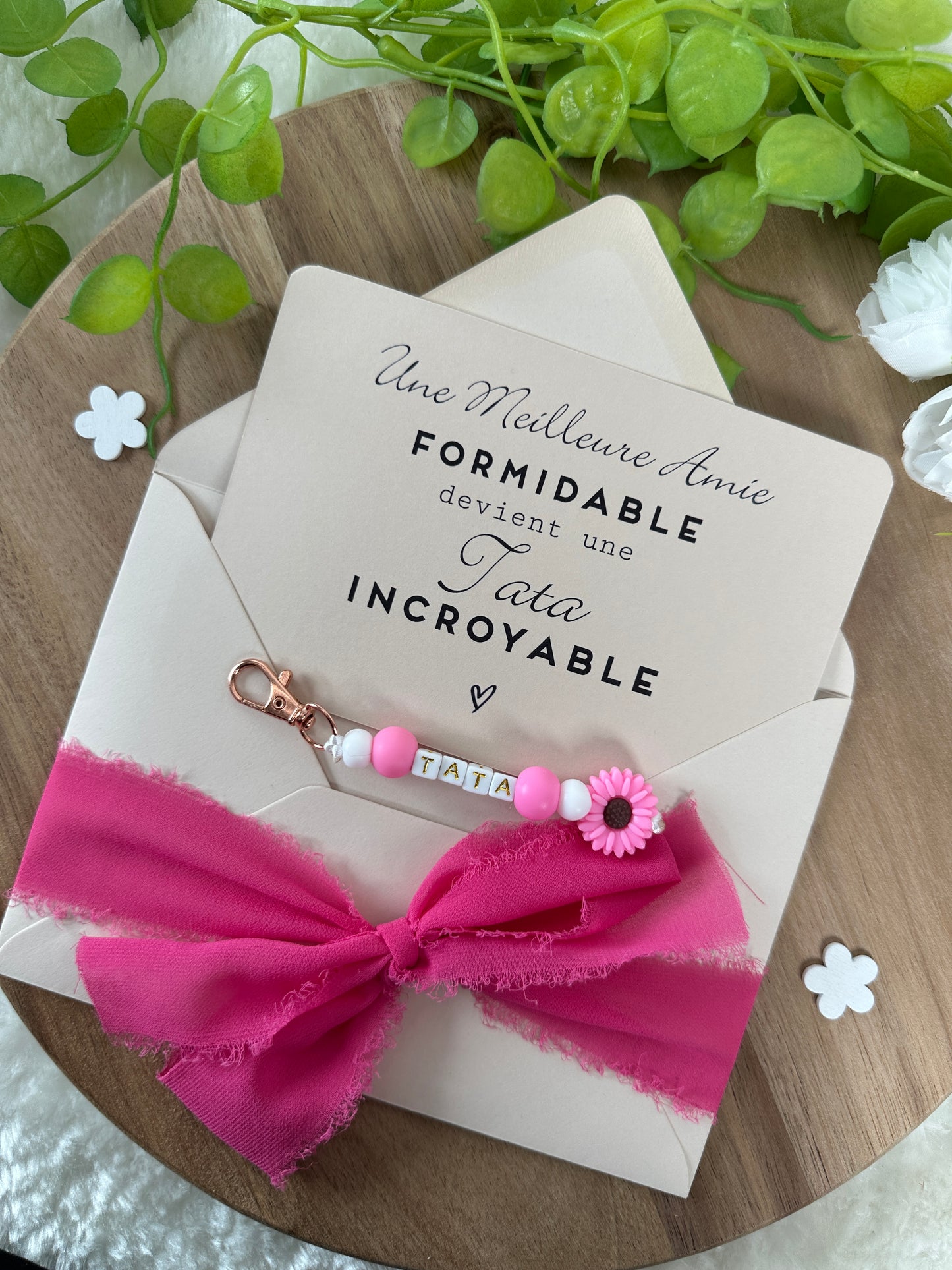 Annonce grossesse carte porte clé pour tata (soeur, meilleure amie, cousine, amie)