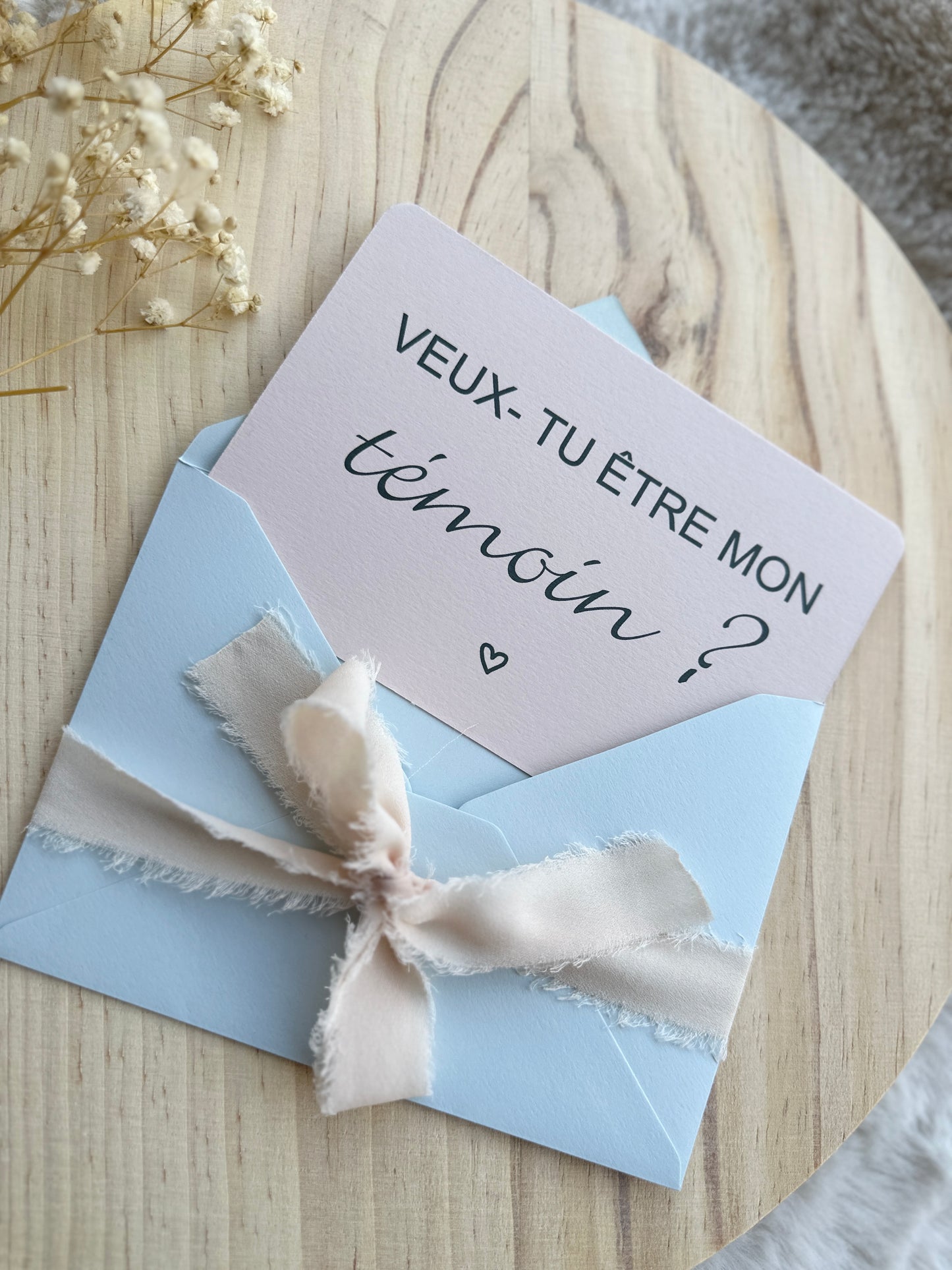 Carte demande de témoin de mariage garçon d'honneur, demoiselle d'honneur