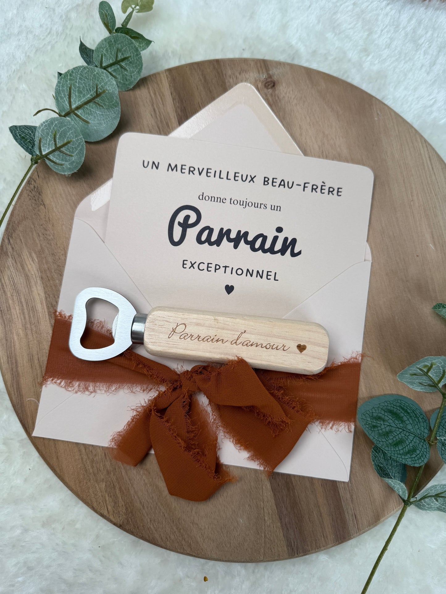 Annonce grossesse, demande parrain carte décapsuleur simple ou porte clé