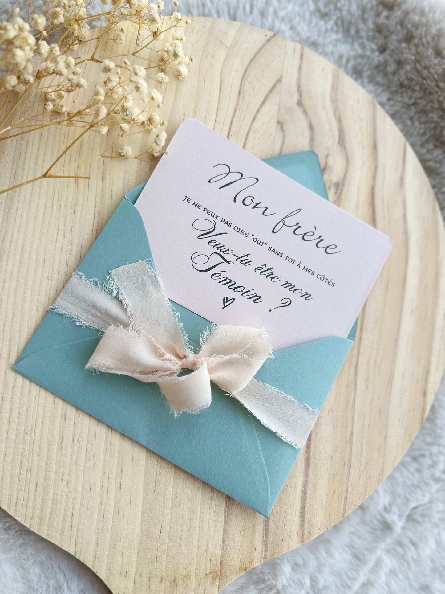 Carte demande de témoin de mariage garçon d'honneur, demoiselle d'honneur