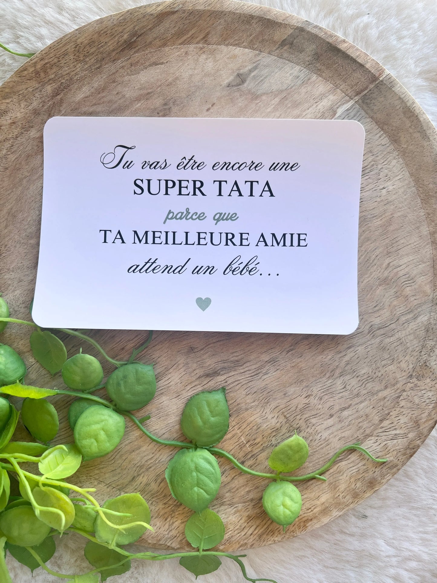 Carte annonce de grossesse meilleure amie, tata Annonce ton Bonheur