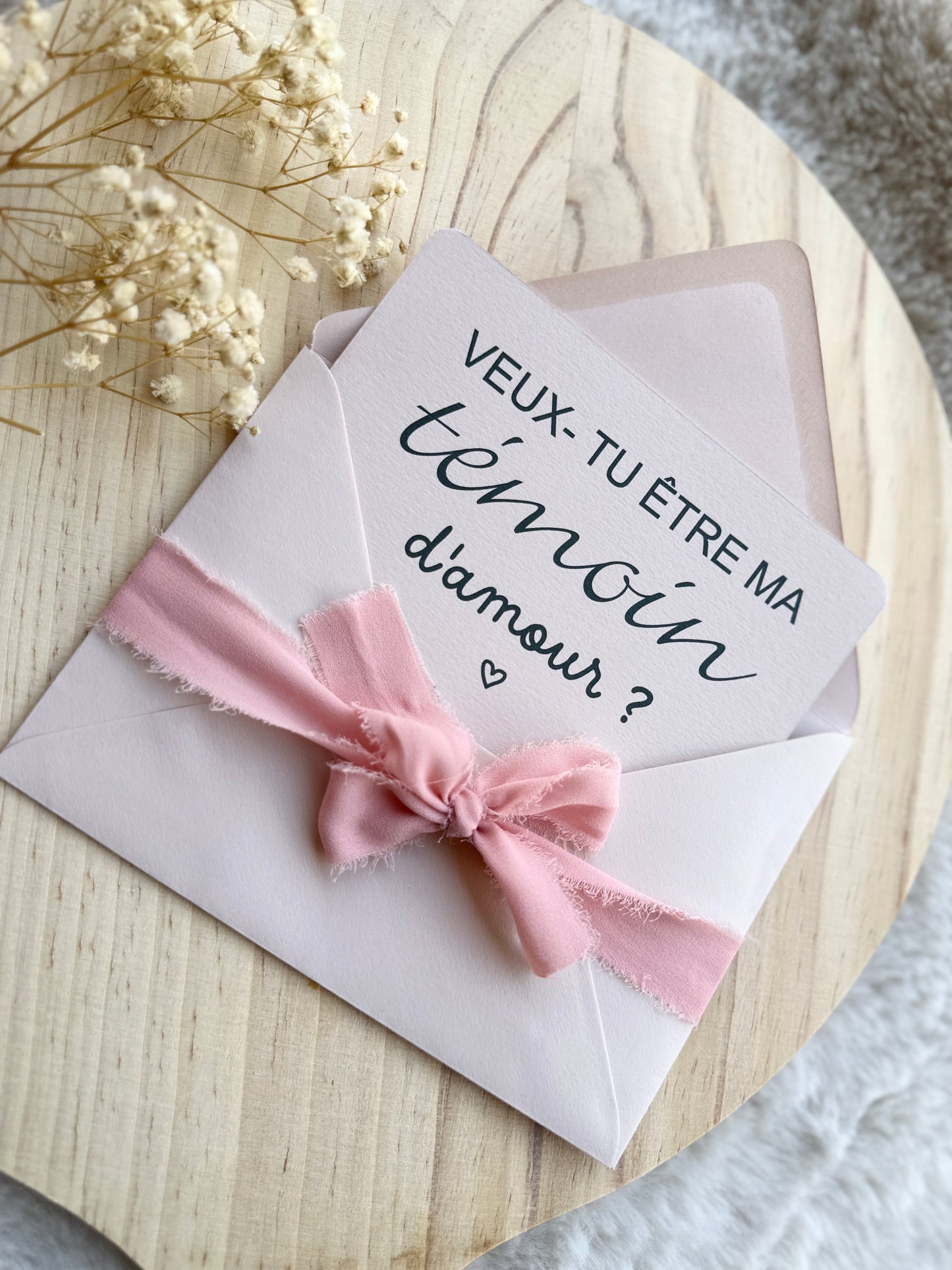 Carte demande de témoin de mariage garçon d'honneur, demoiselle d'honneur