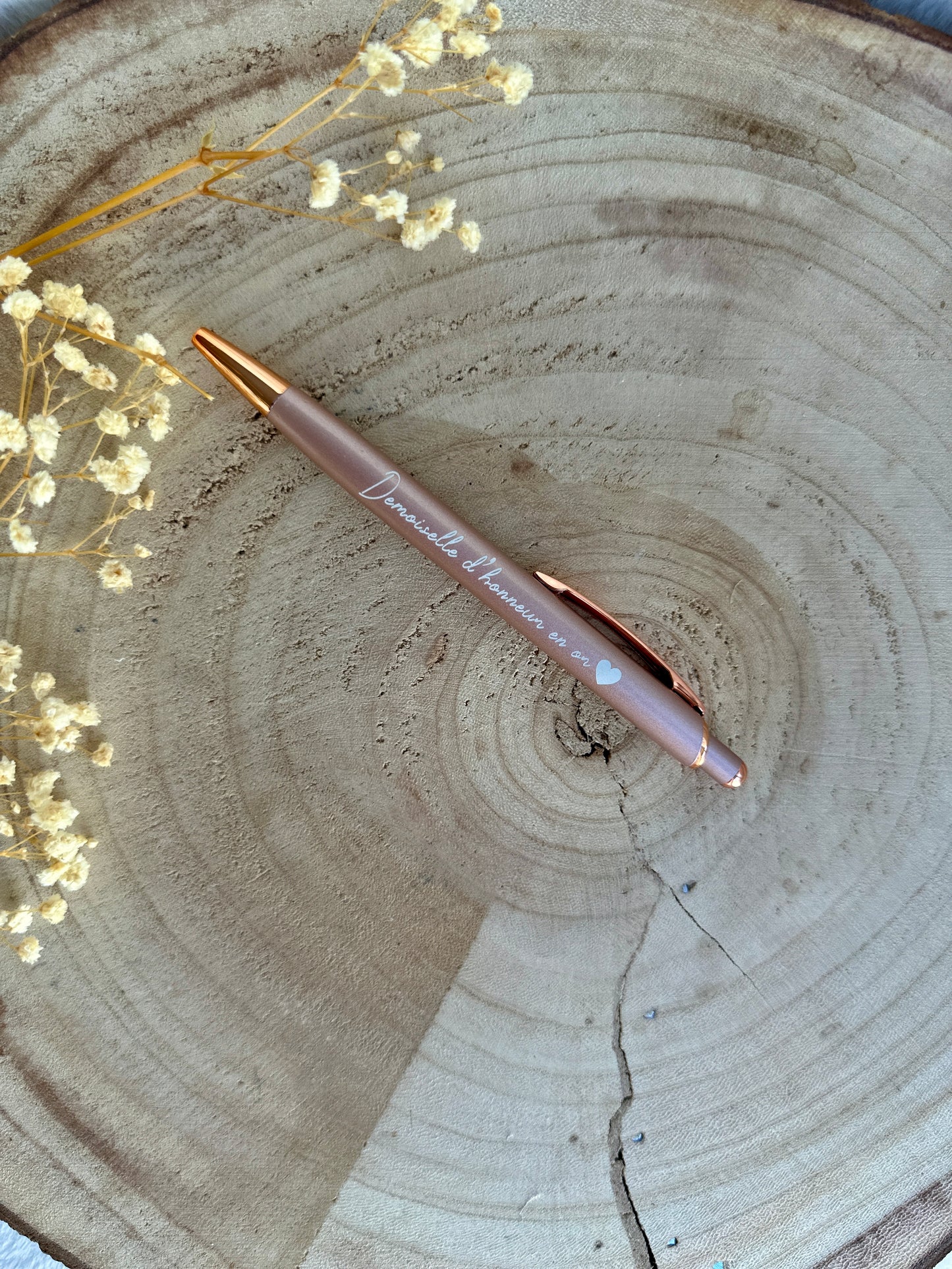 Demande demoiselle d'honneur carte et stylo "Demoiselle d'honneur en Or" beige