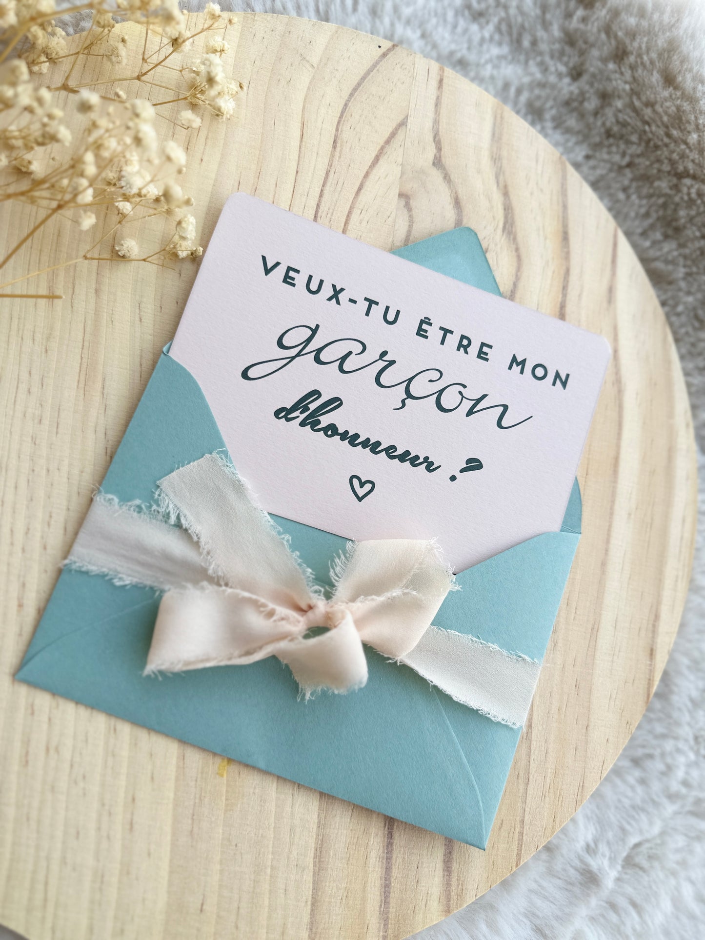 Carte demande de témoin de mariage garçon d'honneur, demoiselle d'honneur