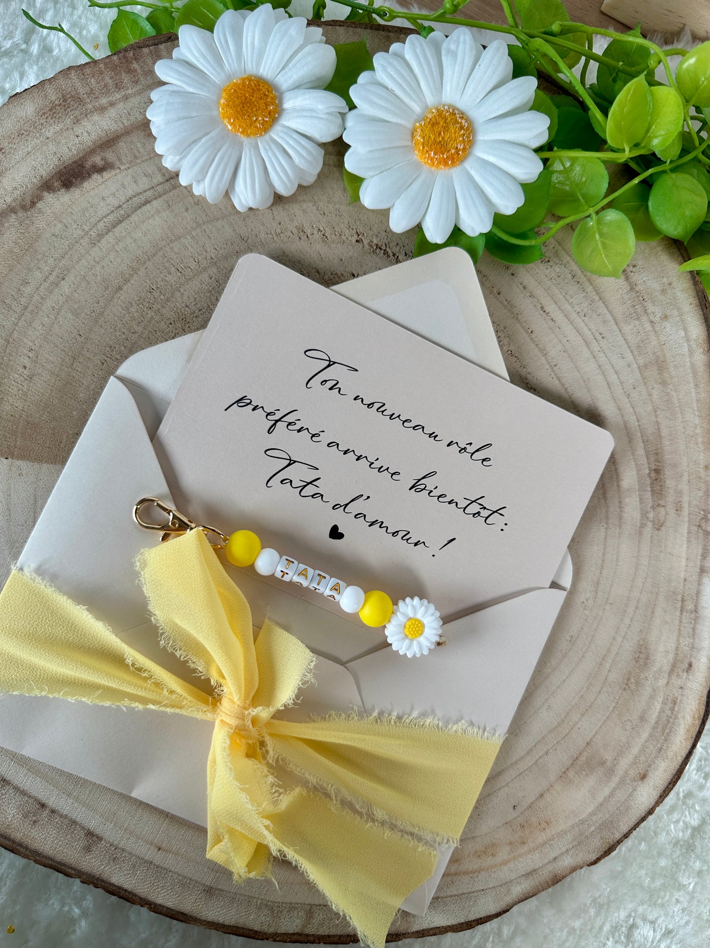 Annonce grossesse carte porte clé pour tata (soeur, meilleure amie, cousine, amie)