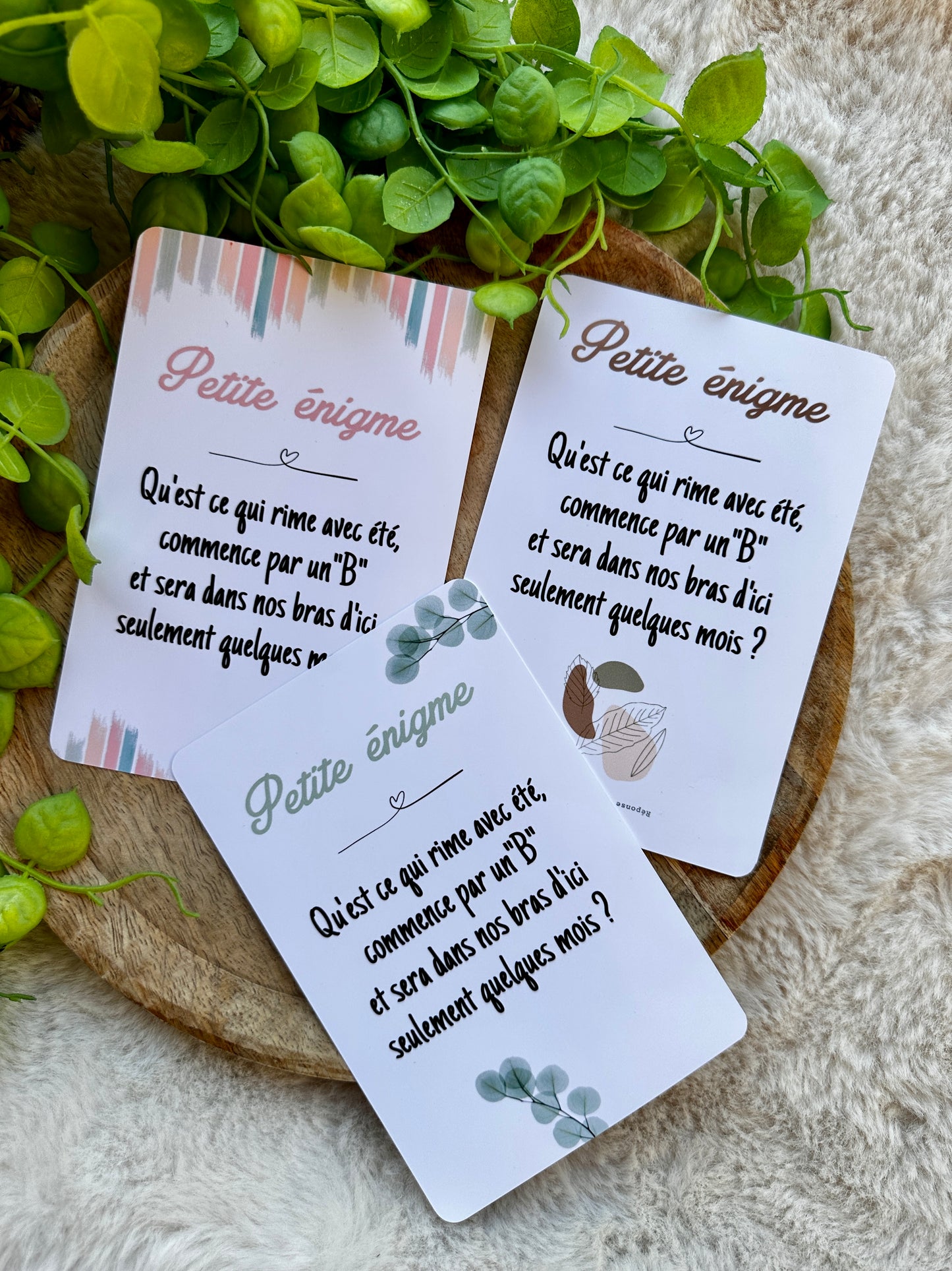 Carte annonce de grossesse, petite énigme