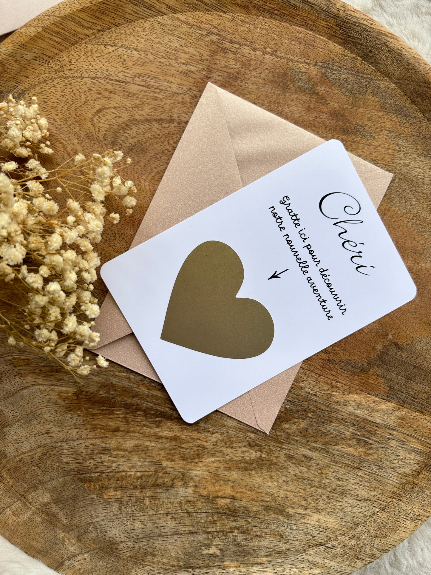 Carte annonce de grossesse futur papa carte a gratter