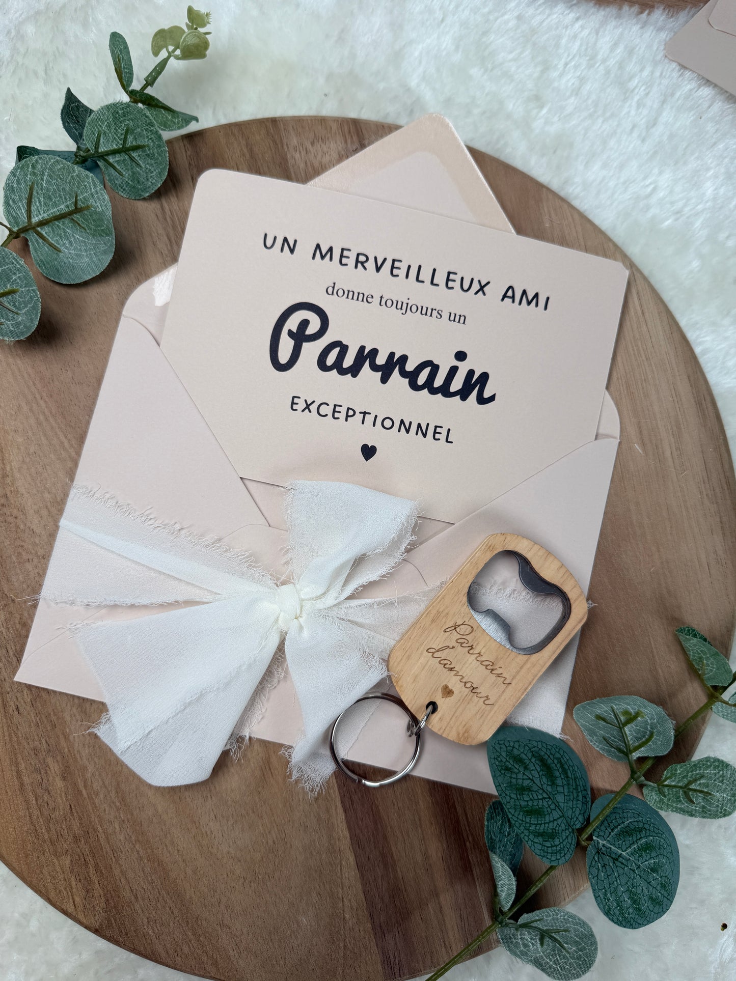 Annonce grossesse, demande parrain carte décapsuleur simple ou porte clé