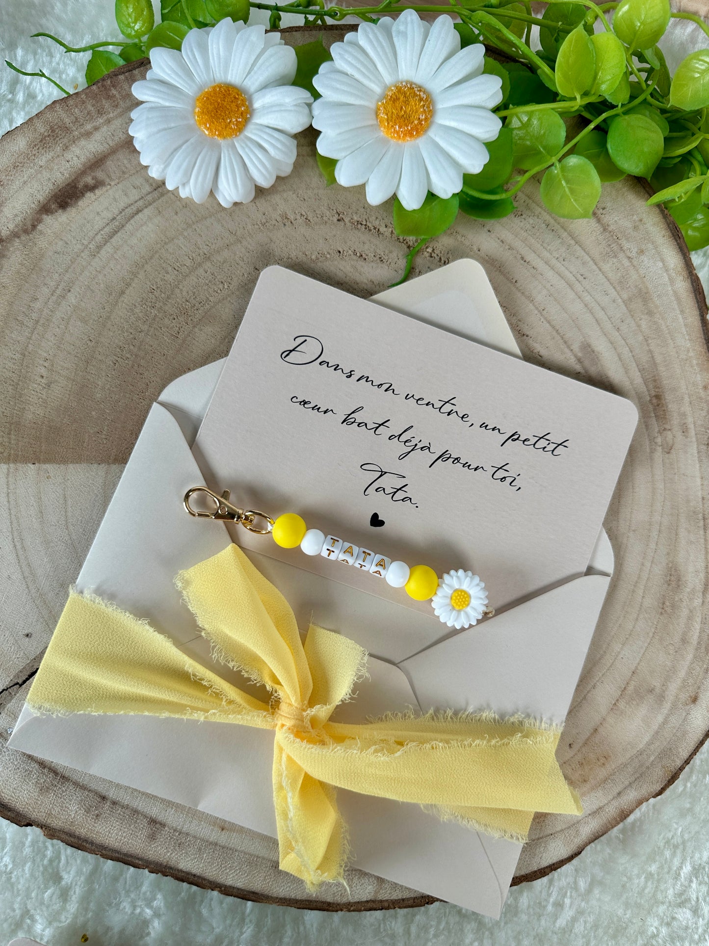 Annonce grossesse carte porte clé pour tata (soeur, meilleure amie, cousine, amie)