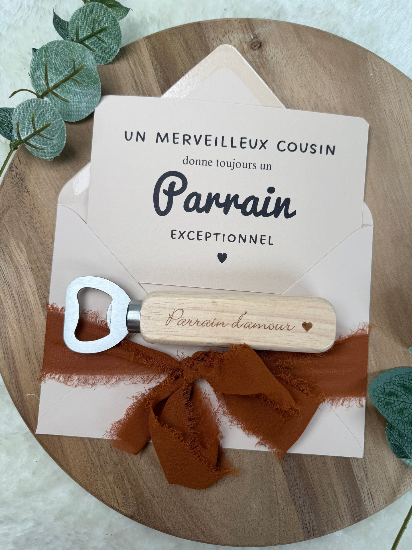 Annonce grossesse, demande parrain carte décapsuleur simple ou porte clé