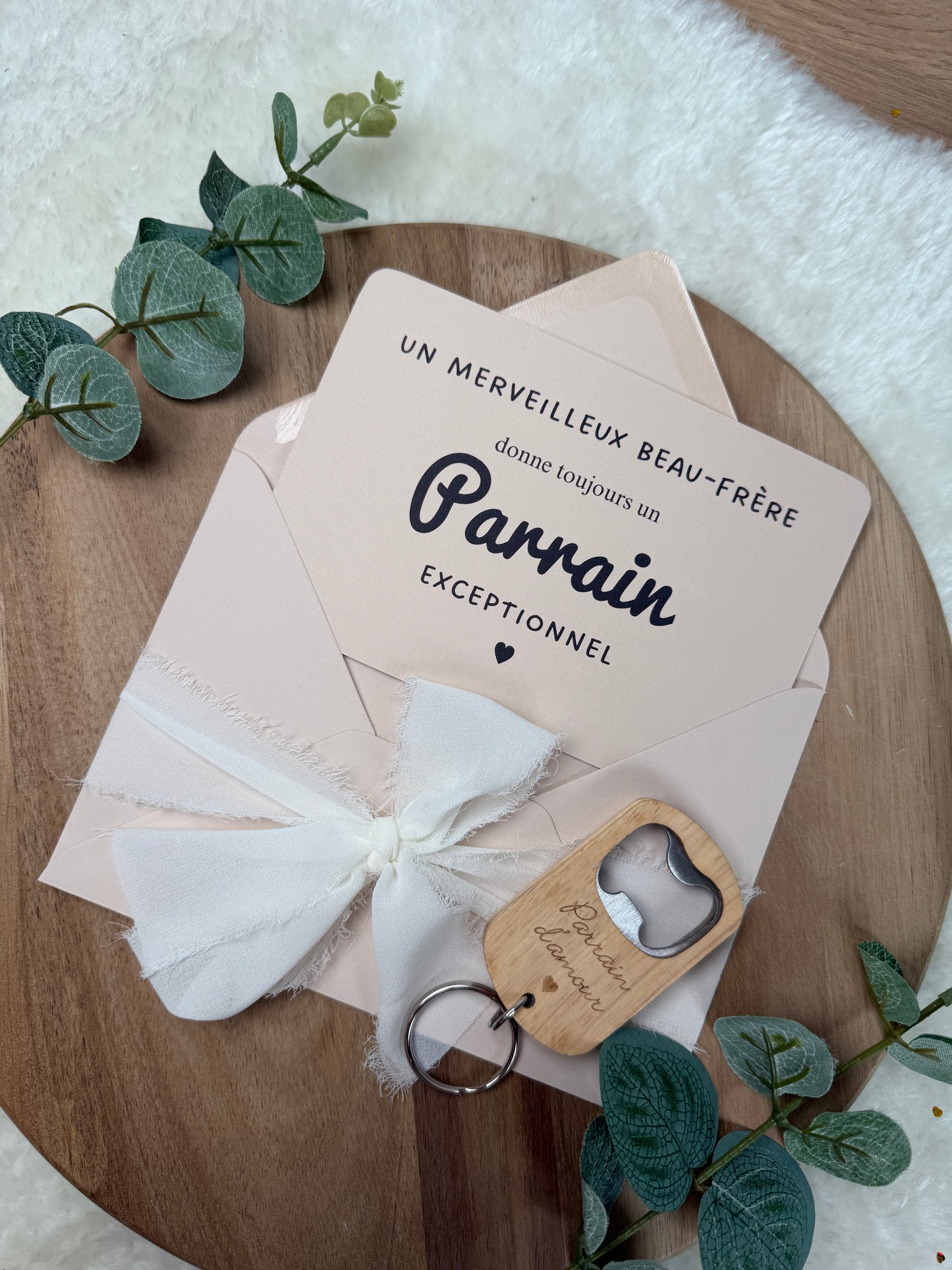 Annonce grossesse, demande parrain carte décapsuleur simple ou porte clé