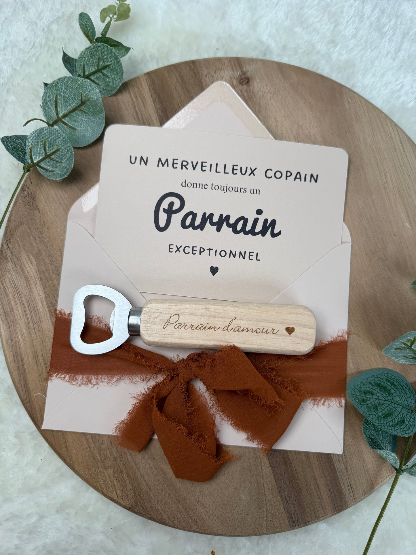 Annonce grossesse, demande parrain carte décapsuleur simple ou porte clé