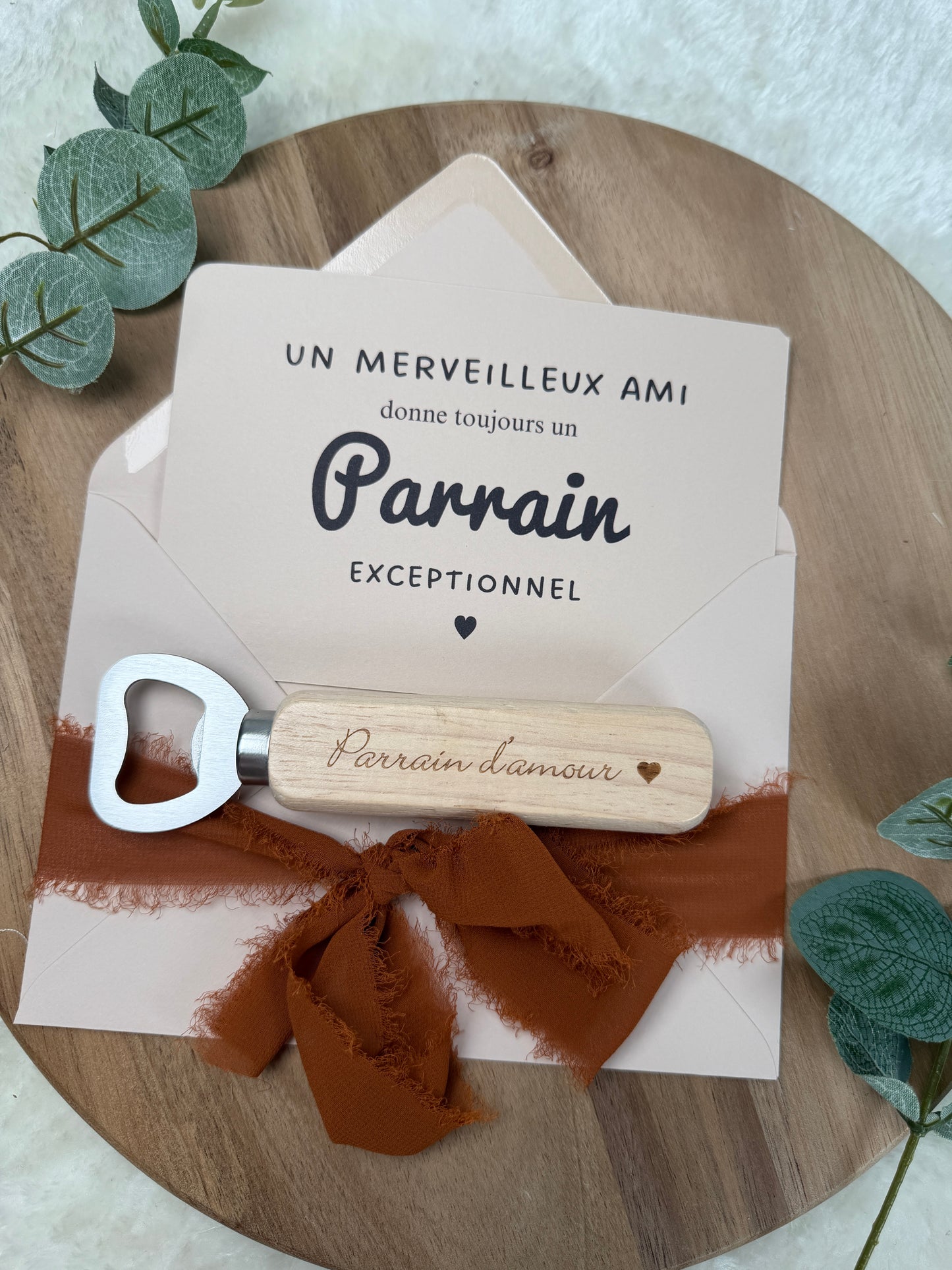 Annonce grossesse, demande parrain carte décapsuleur simple ou porte clé