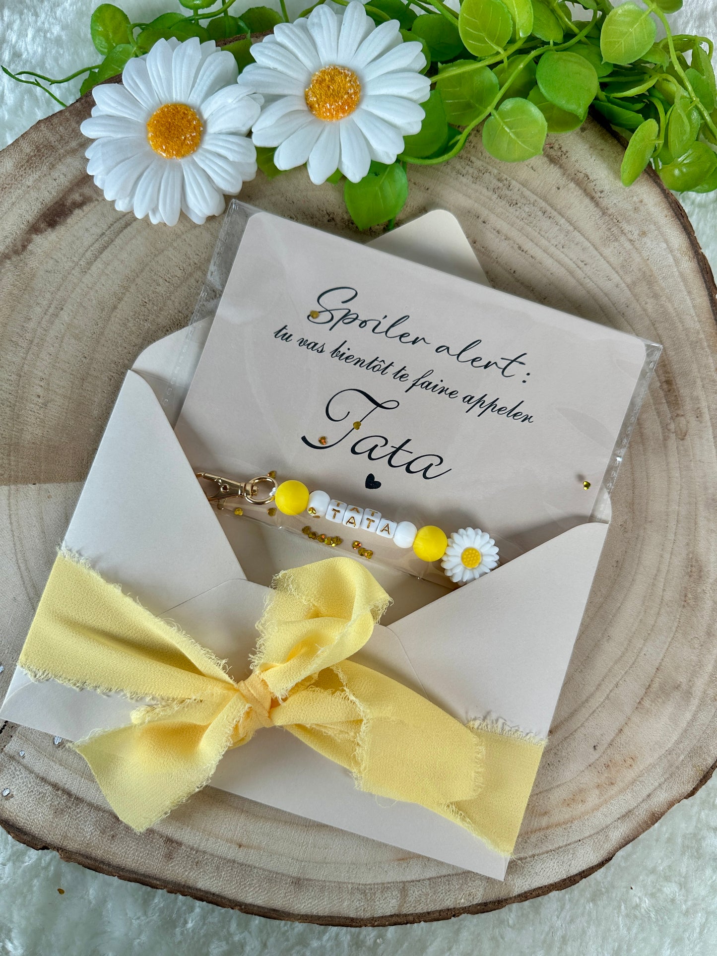 Annonce grossesse carte porte clé pour tata (soeur, meilleure amie, cousine, amie)