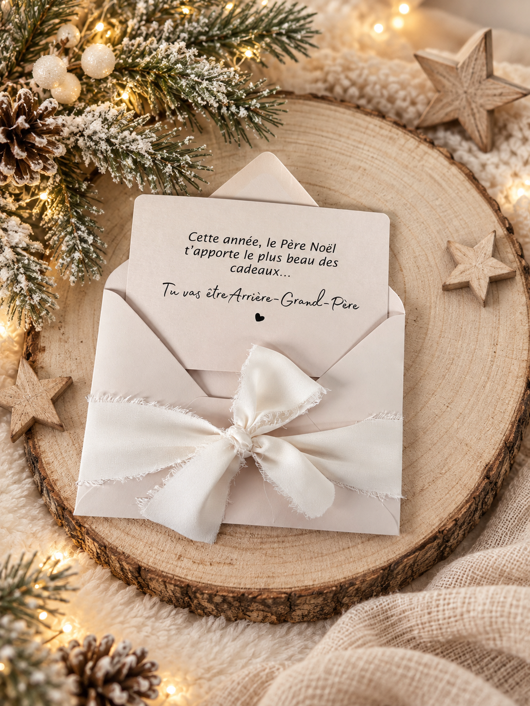 Cartes annonce grossesse arrières-grands-parents Noel