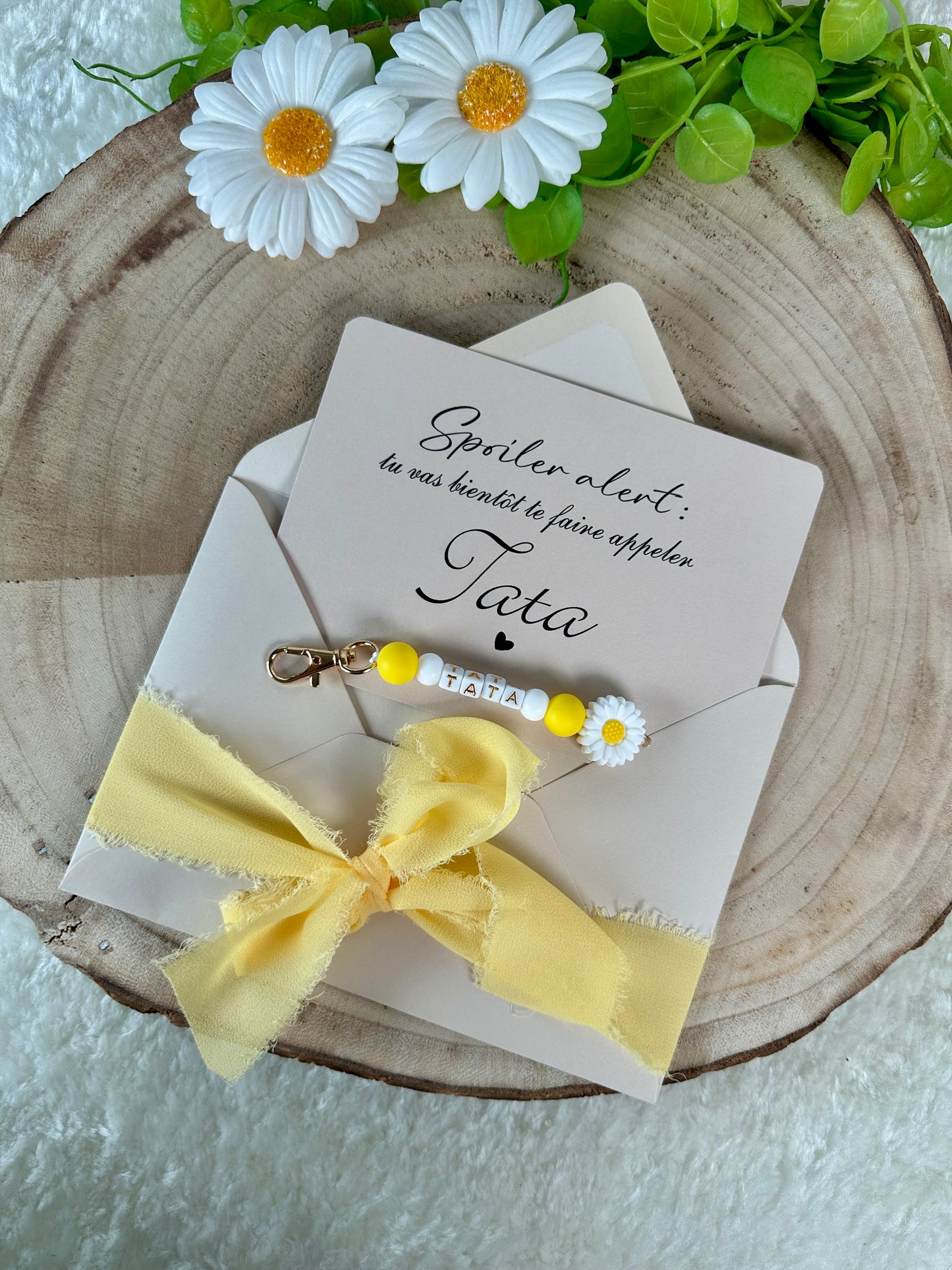 Annonce grossesse carte porte clé pour tata (soeur, meilleure amie, cousine, amie)