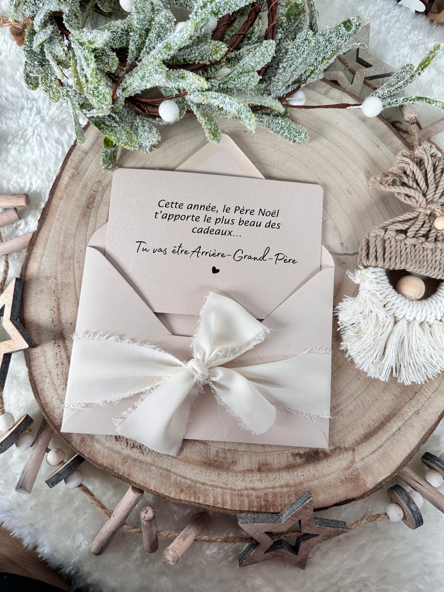 Cartes annonce grossesse arrières-grands-parents Noel