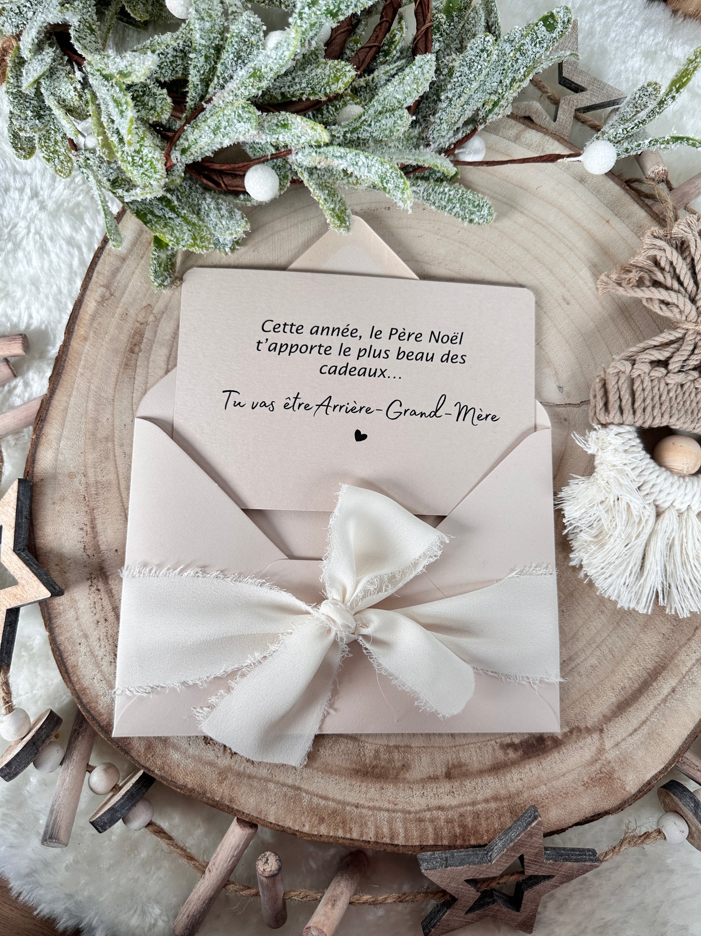 Cartes annonce grossesse arrières-grands-parents Noel