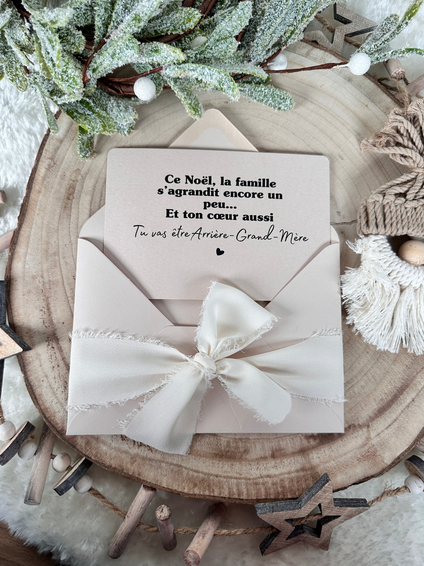 Cartes annonce grossesse arrières-grands-parents Noel