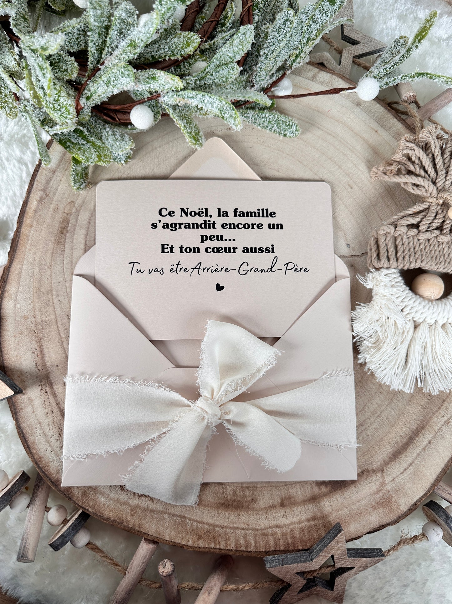 Cartes annonce grossesse arrières-grands-parents Noel