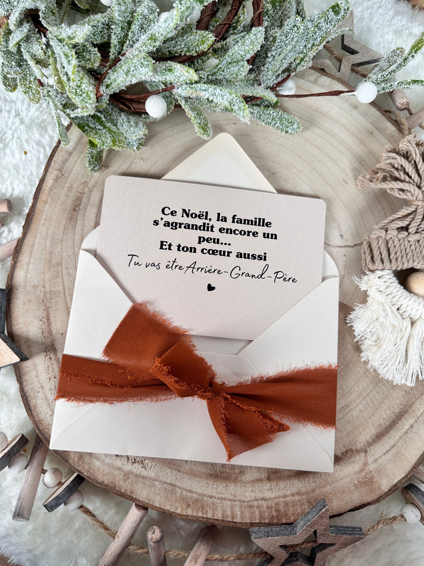 Cartes annonce grossesse arrières-grands-parents Noel